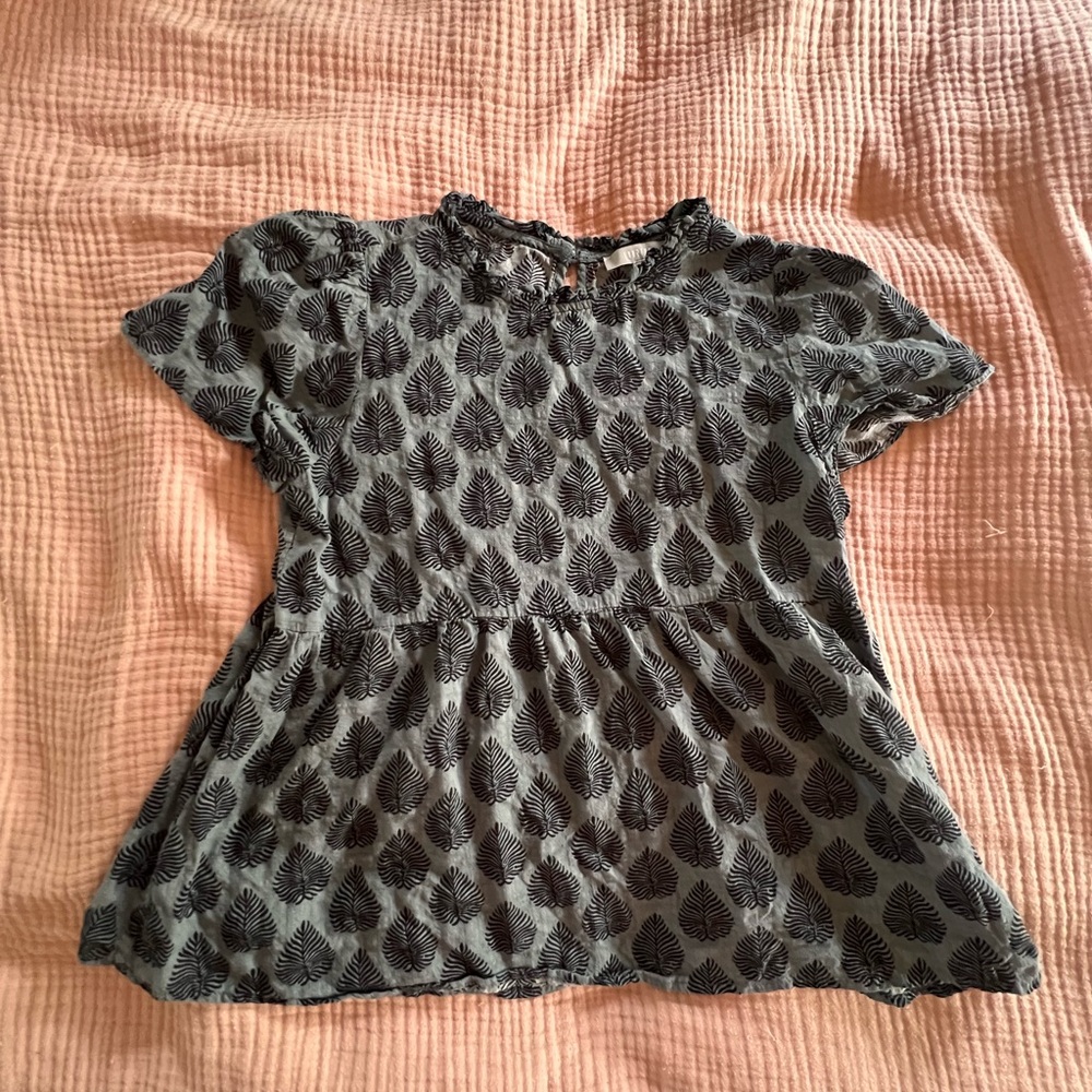 Leaf Patterned Kids Top